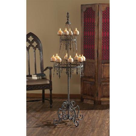 DESIGN TOSCANO Malbark Castle Gothic Floor Candelabra FU67244